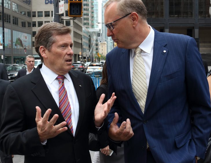 Toronto Mayor John Tory left with BCE CEO George Cope.jpg