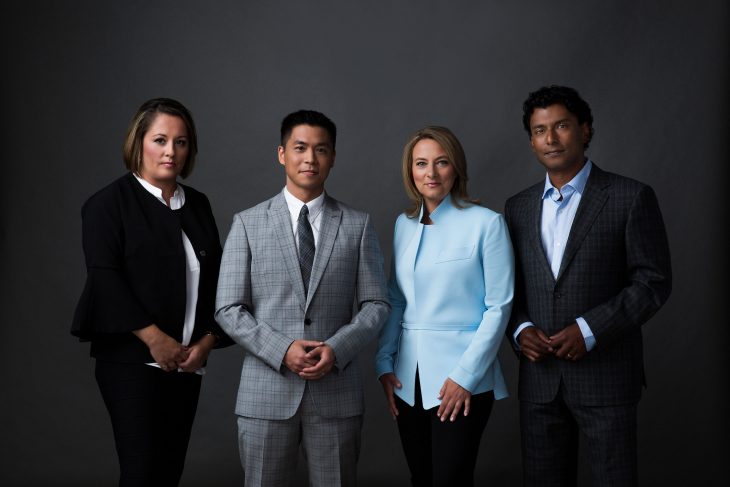 The National new hosts Rosemary Barton, Andrew Chang, Adrienne Arsenault and Ian Hanomansing (Supplied by CBC) (2).jpg